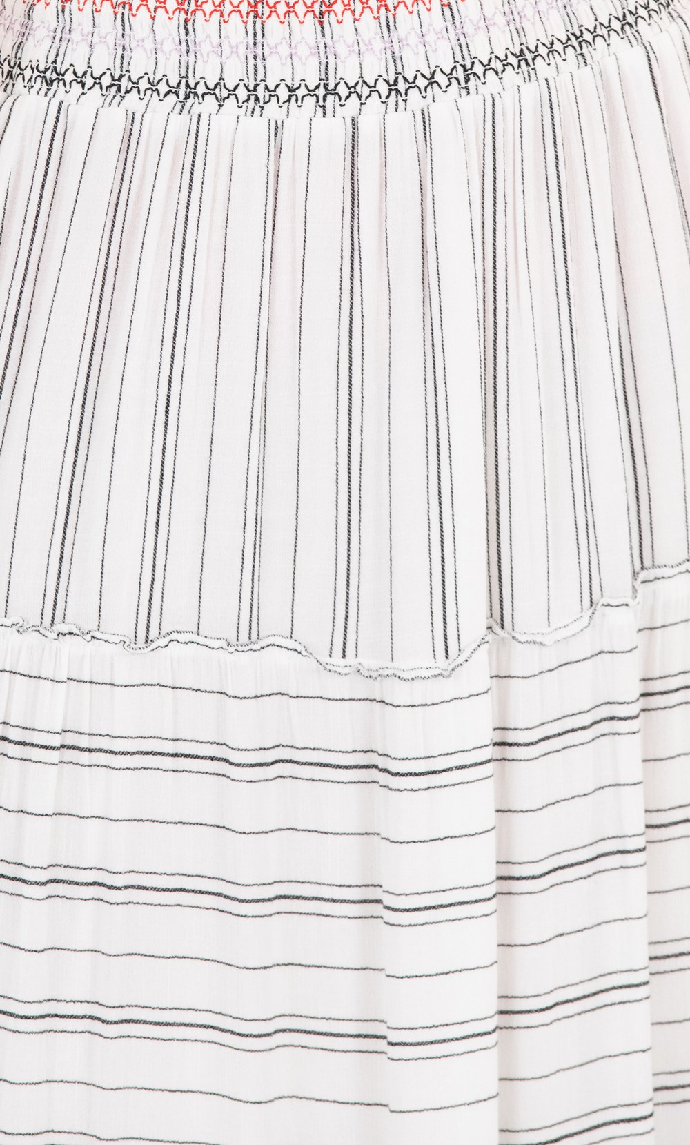 Panelled Striped Pull On Maxi Skirt