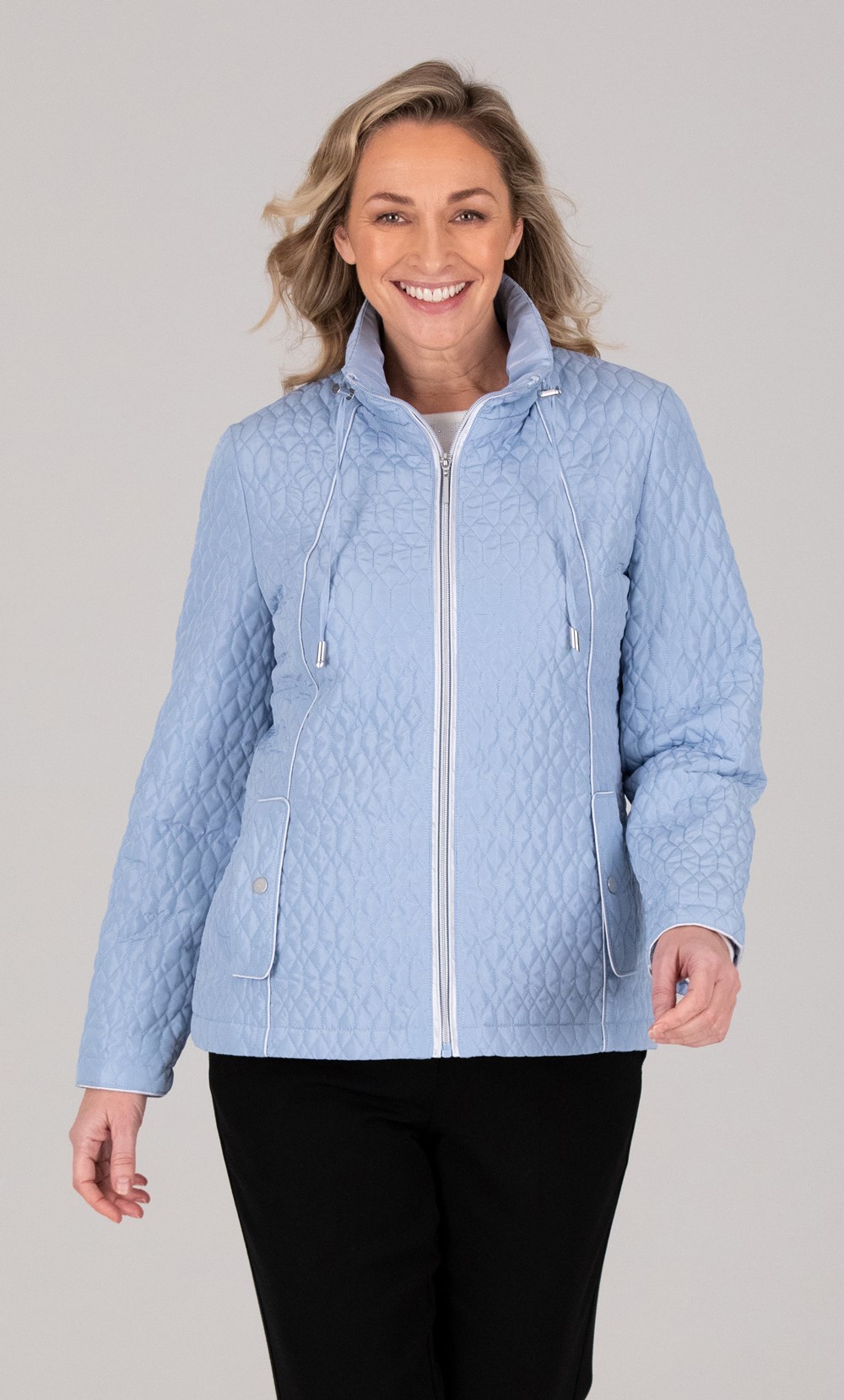 Anna Rose Zip Up Quilted Jacket