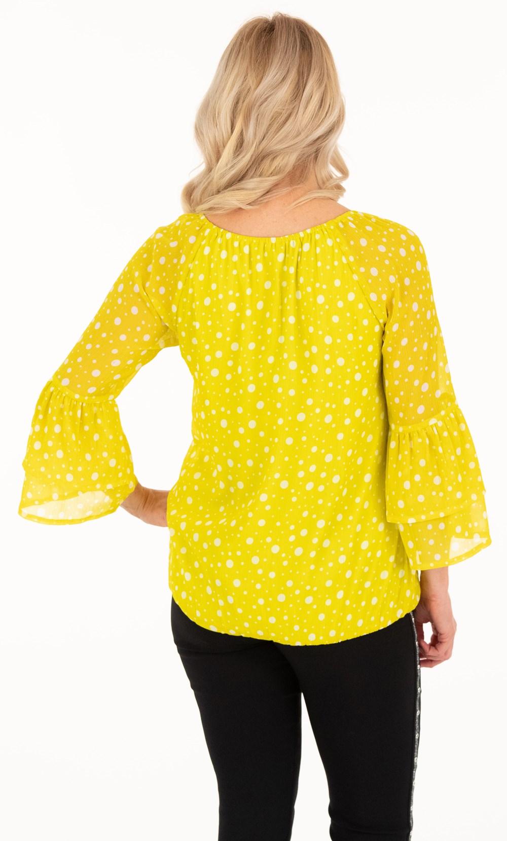 Spotted Crinkle Chiffon Top
