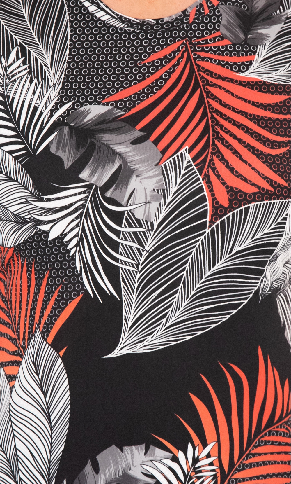 Anna Rose Textured Leaf Print Top