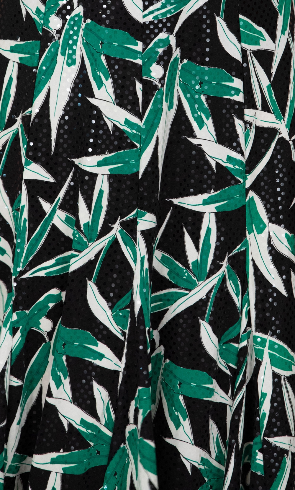 Anna Rose Leaf Print Shimmer Midi Skirt