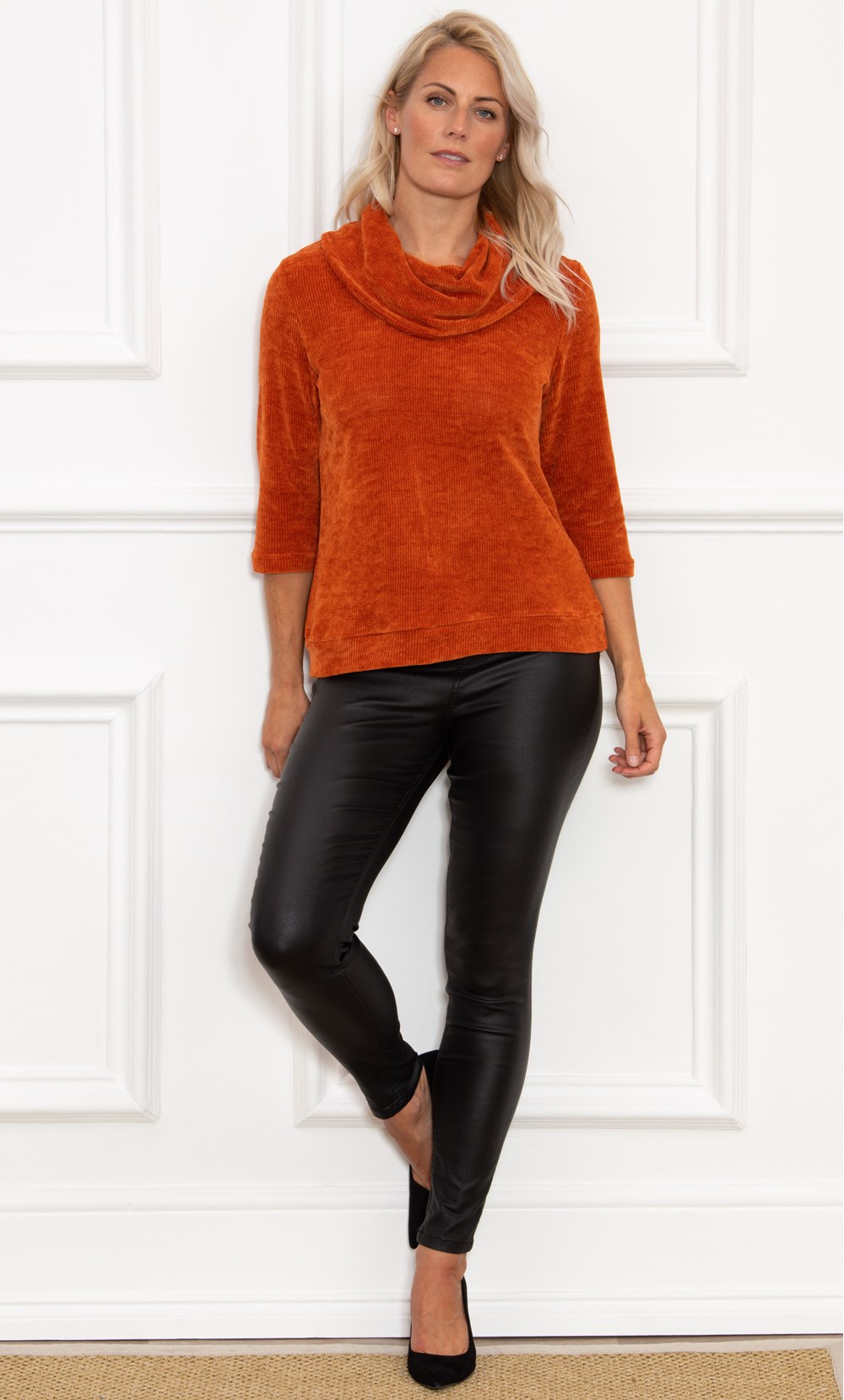 Cowl Neck Knit Top