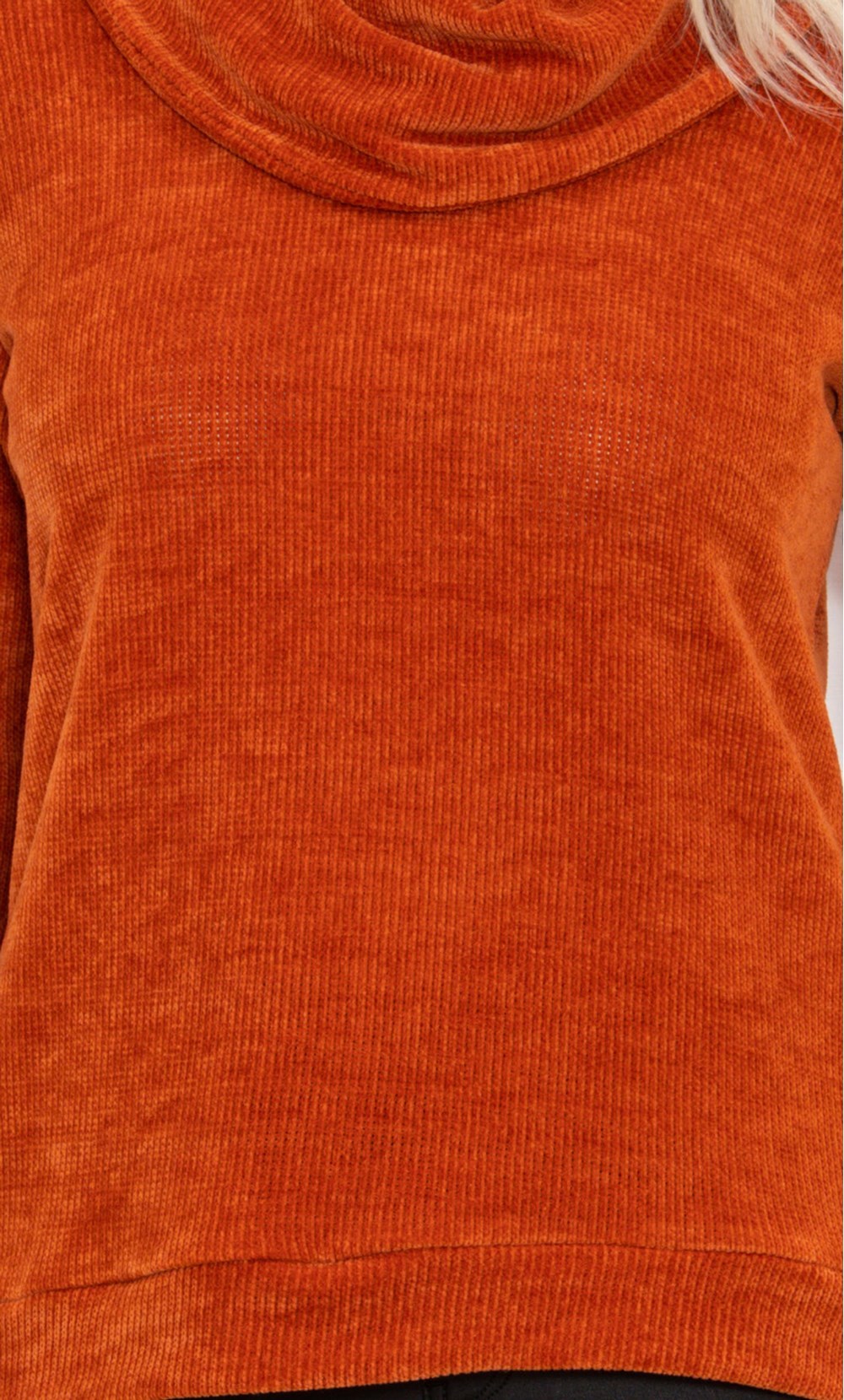 Cowl Neck Knit Top
