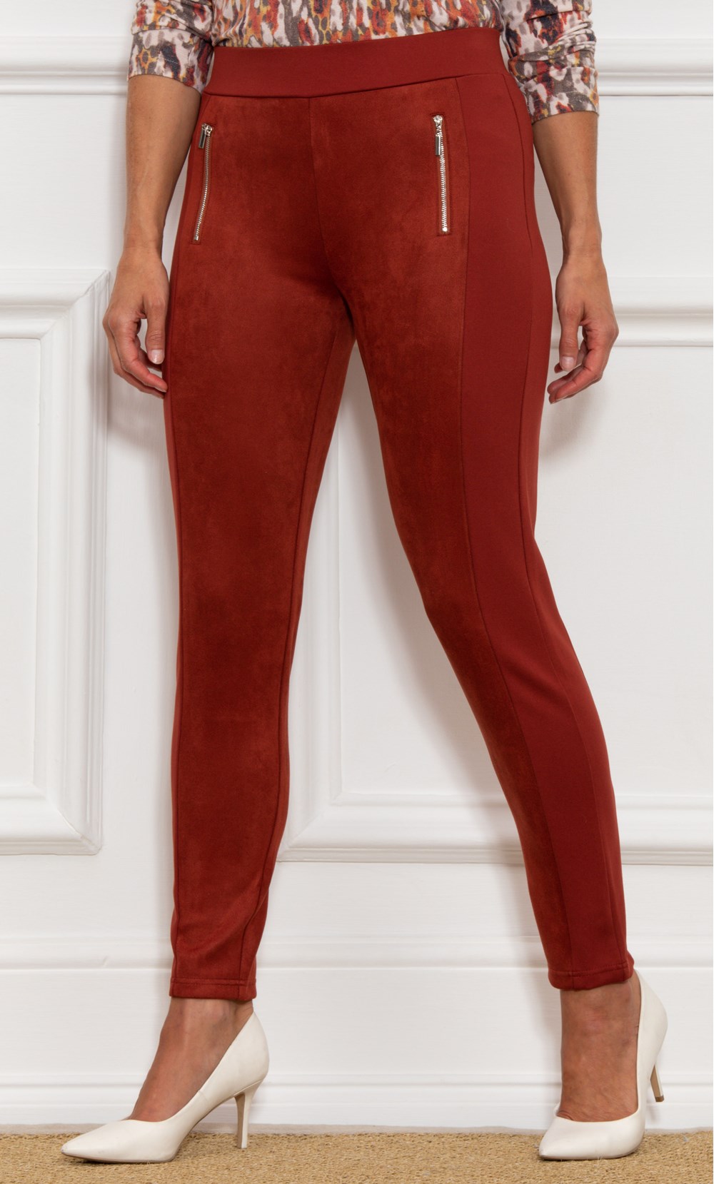 Suedette And Ponte Leggings