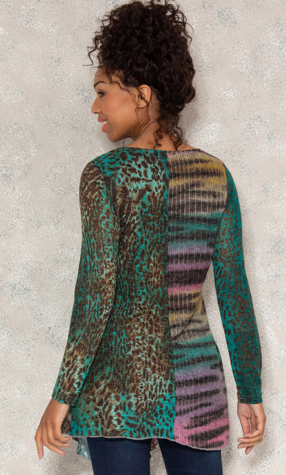 Panel Print Knitted Tunic