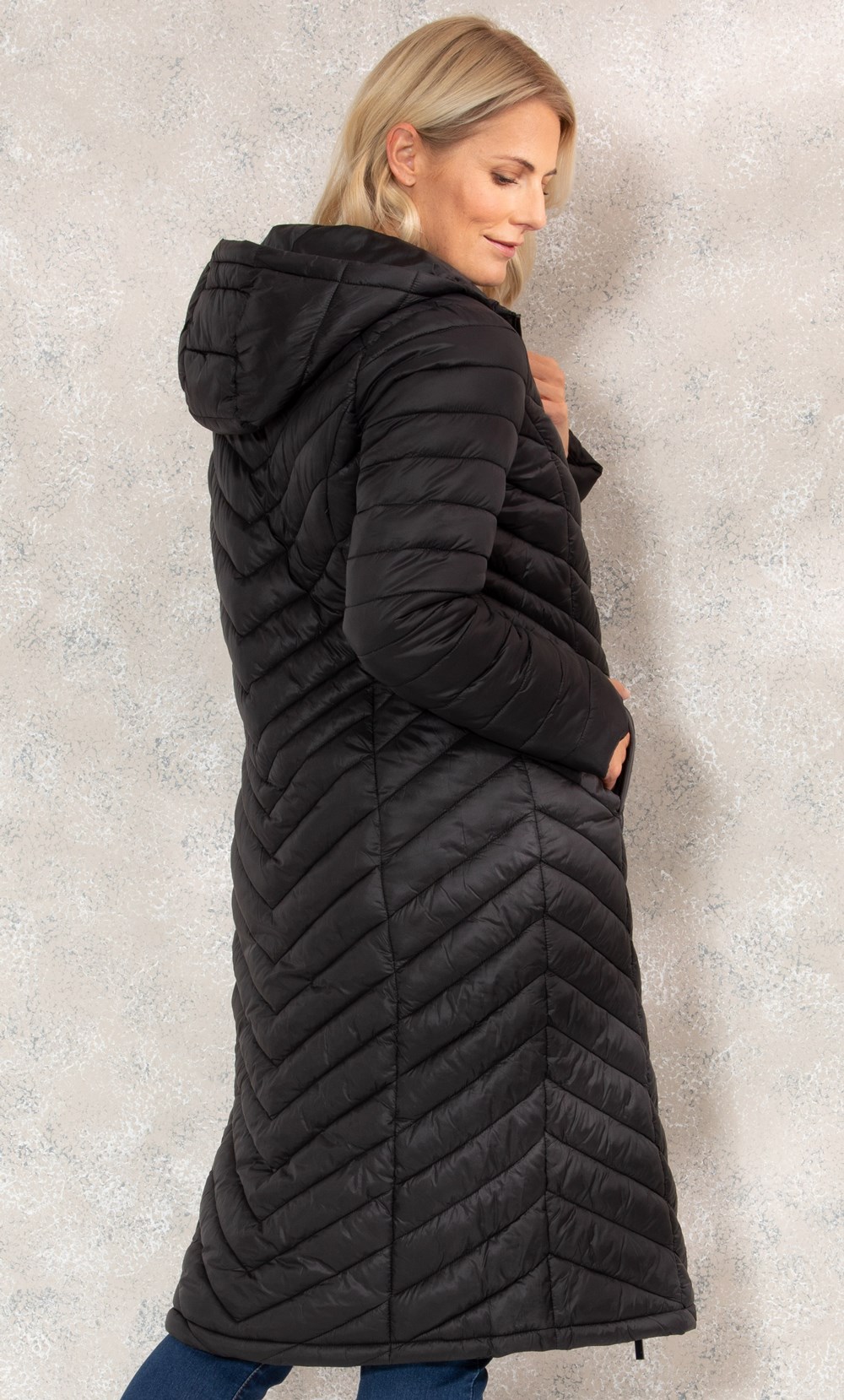 Longline Padded Hooded Coat