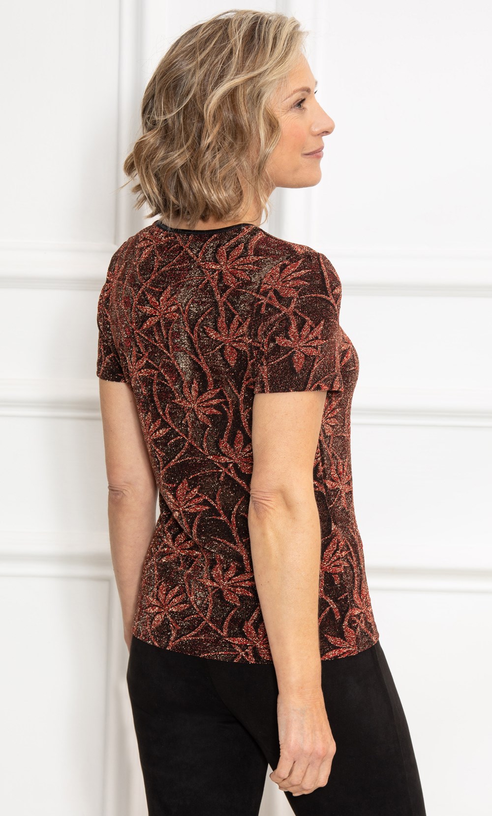 Anna Rose Shimmer Print Top