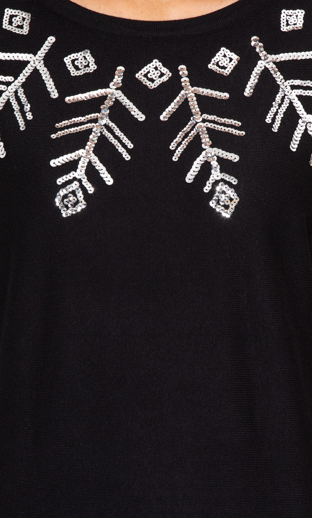 Icicle Sequin Embellished Knit Top