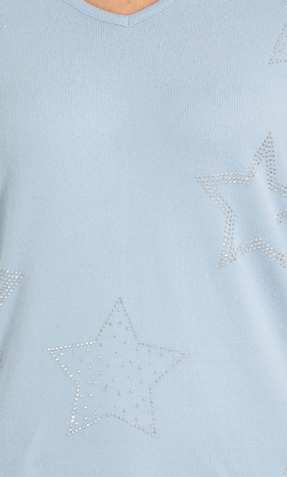 Super Soft Brushed Knit Embellished Star Lounge Top