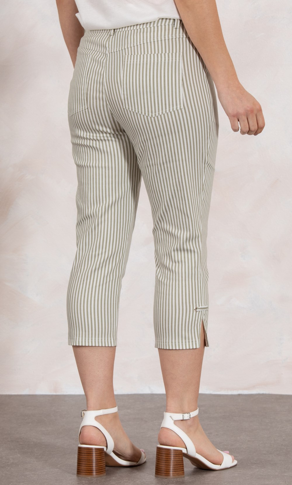 Stripe Cropped Trousers