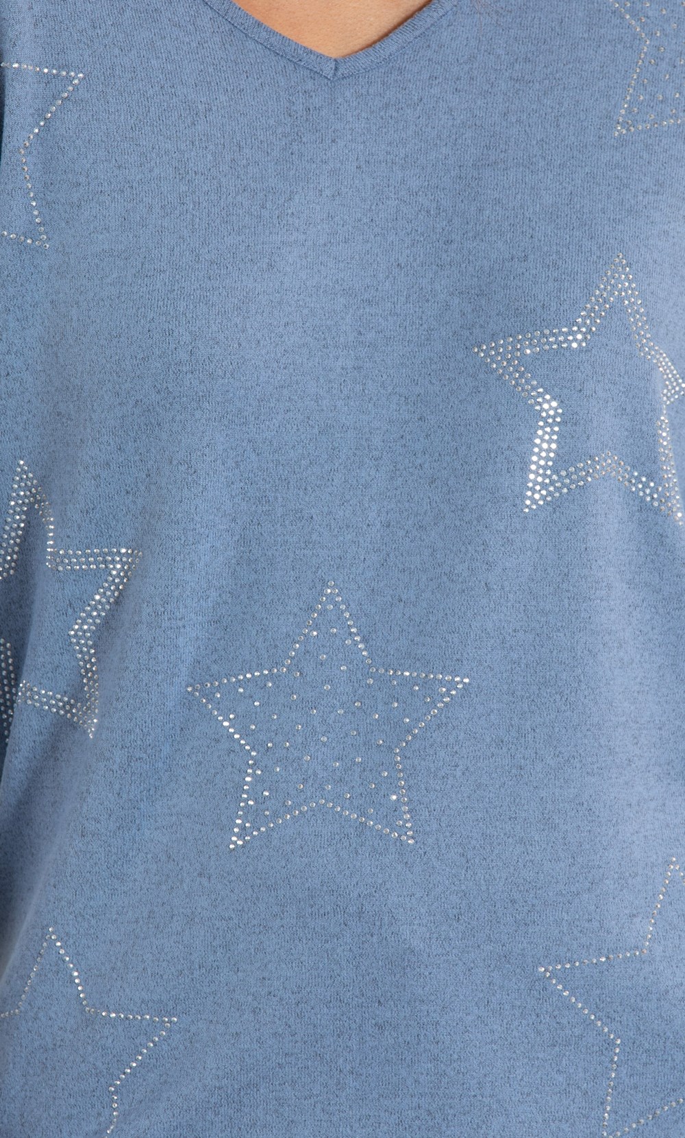 Super Soft Brushed Knit Embellished Star Lounge Top