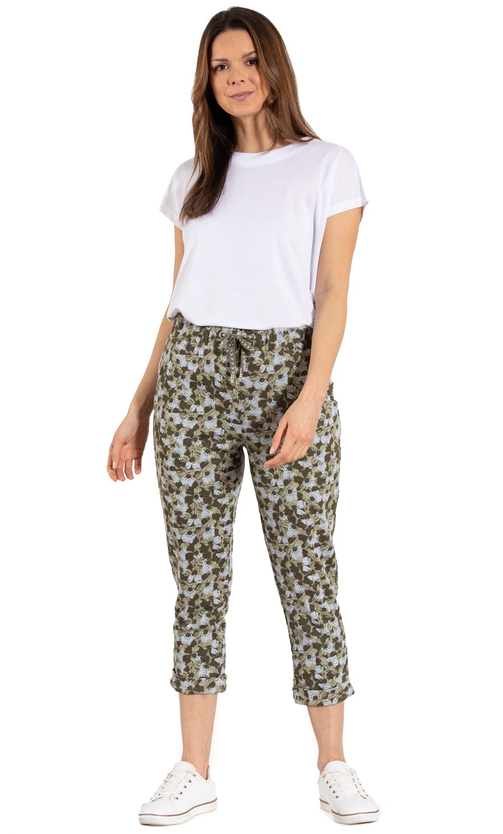 Cropped Printed Lounge Joggers