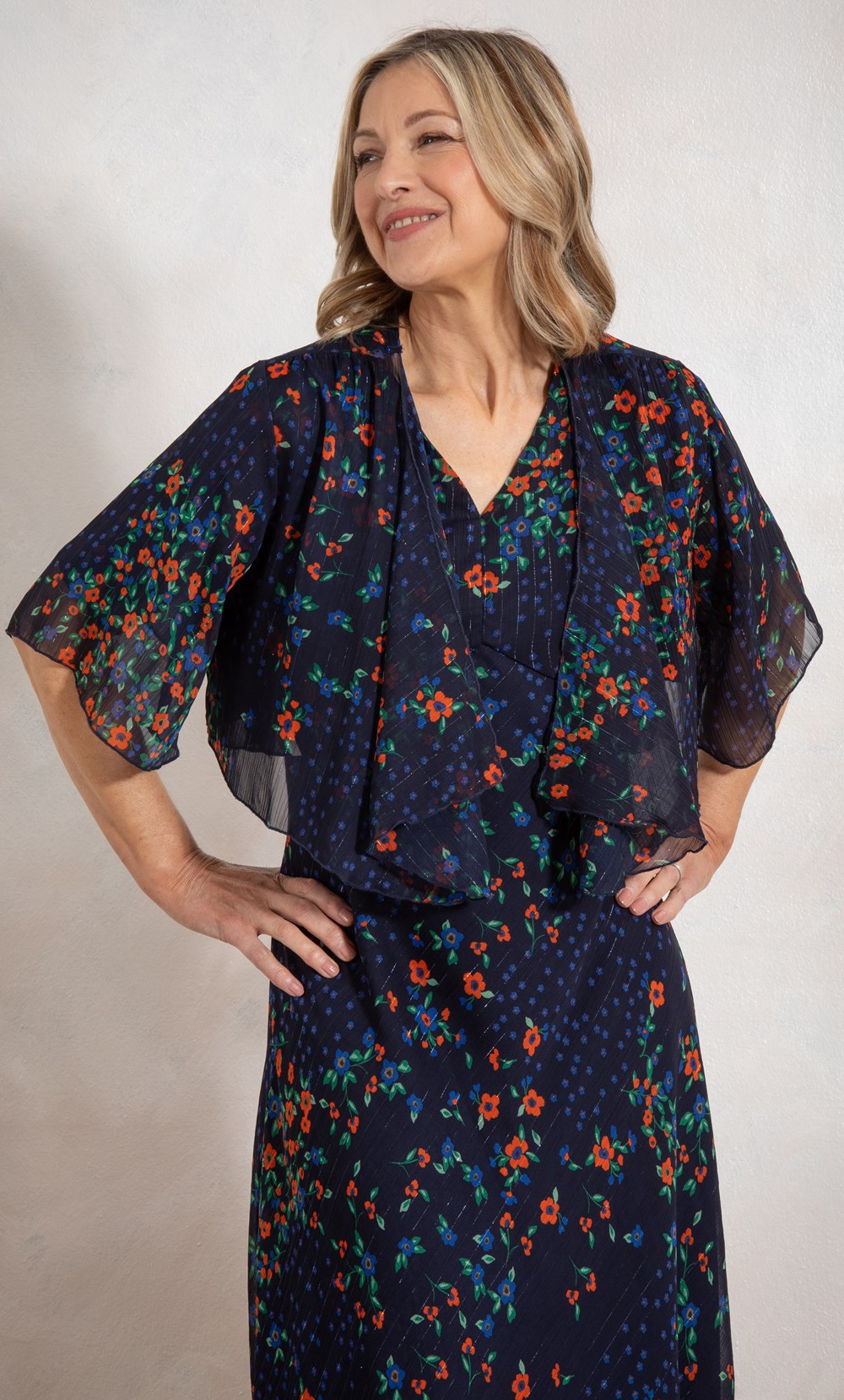 Anna Rose Floral Chiffon Cover Up