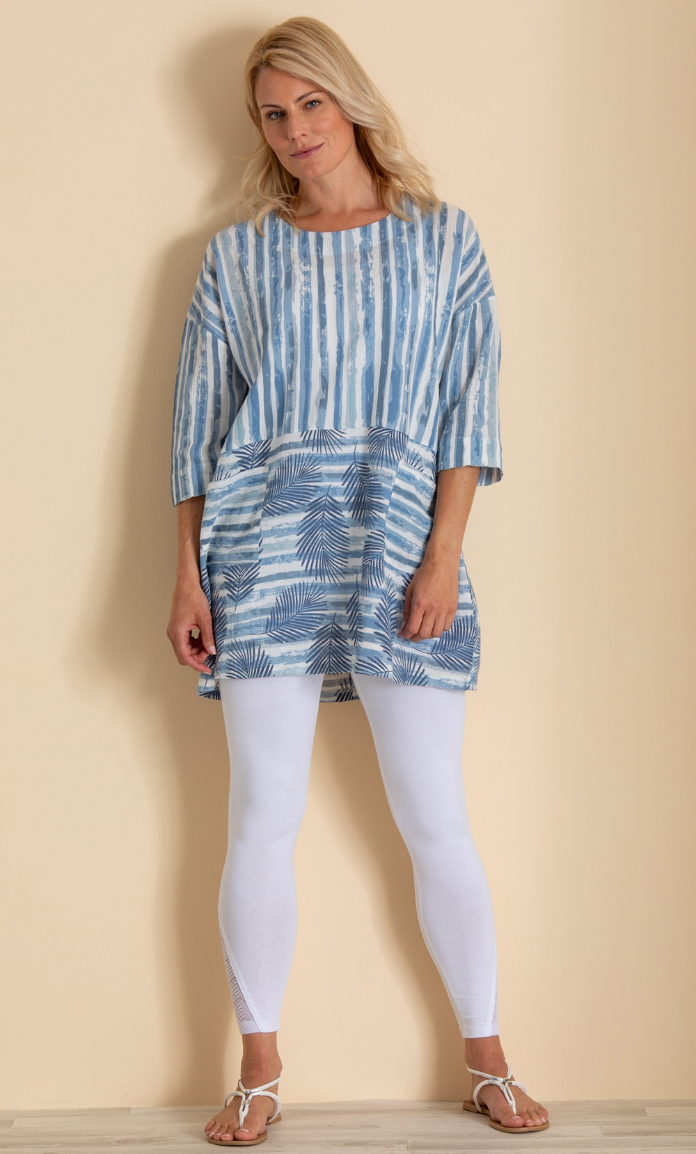 Printed Oversized Tunic Top