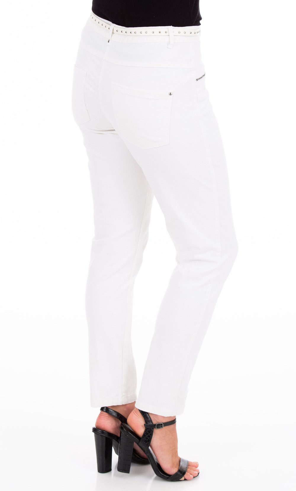 Slim Leg Belted Trousers
