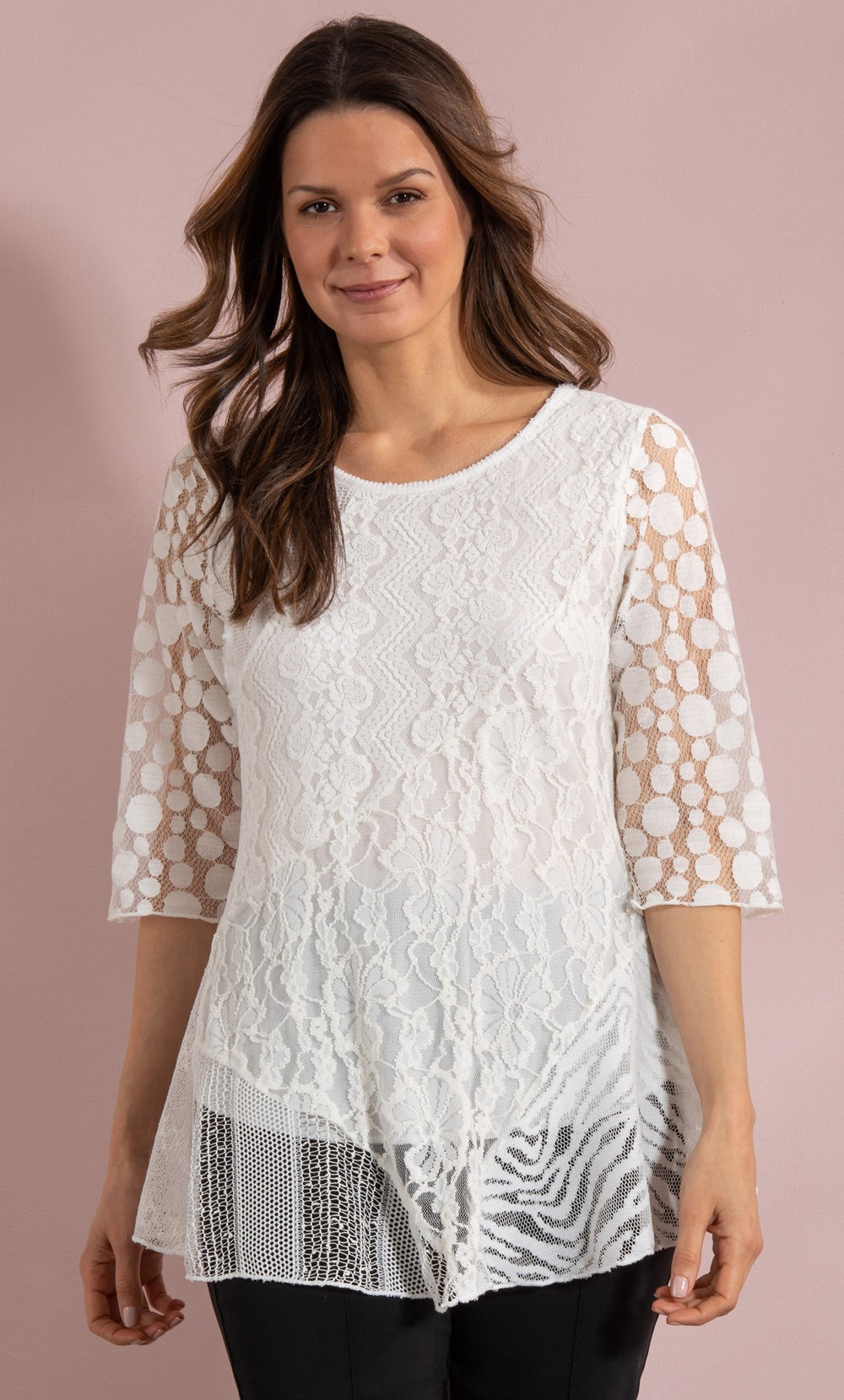 Lace Panelled Top