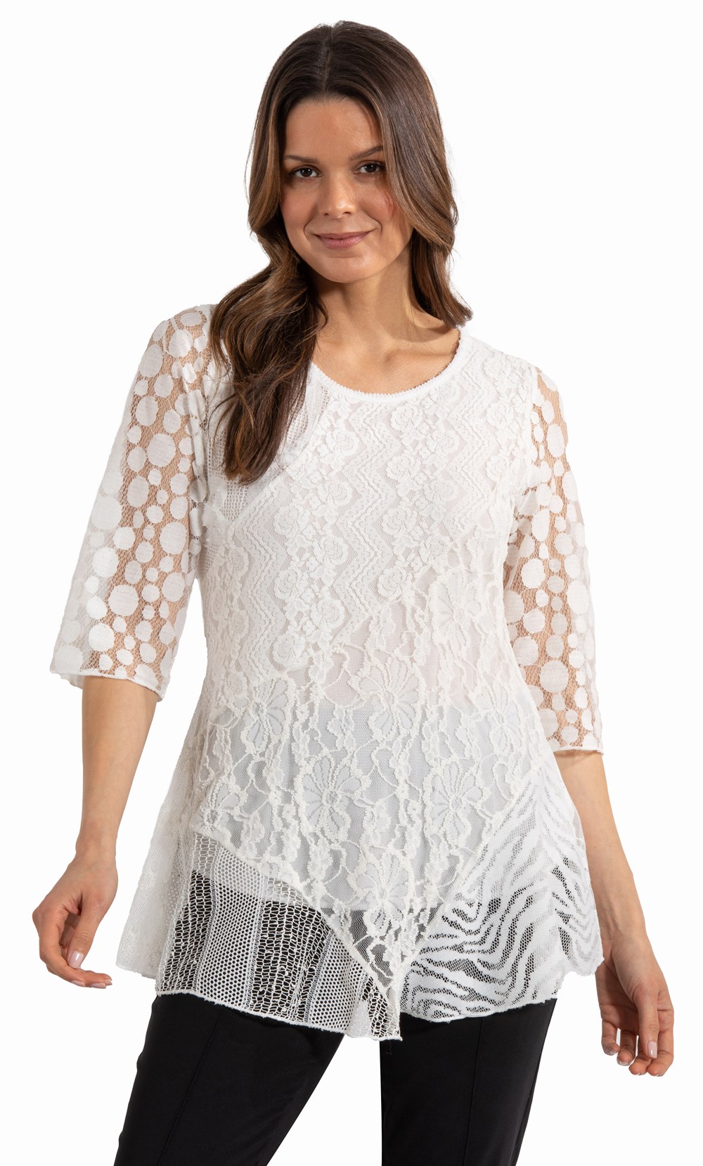 Lace Panelled Top