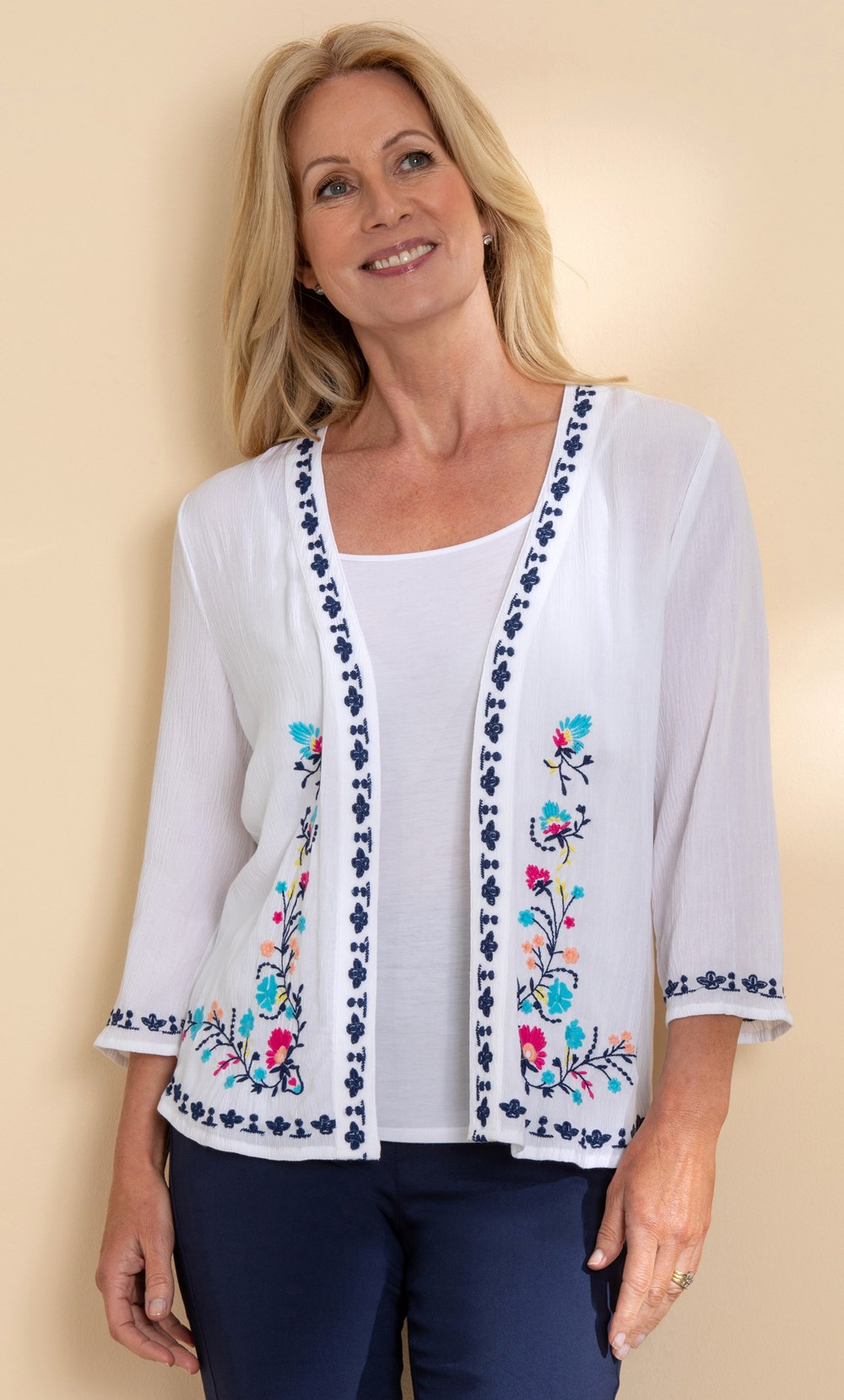 Anna Rose Embroidered Boho Cover Up