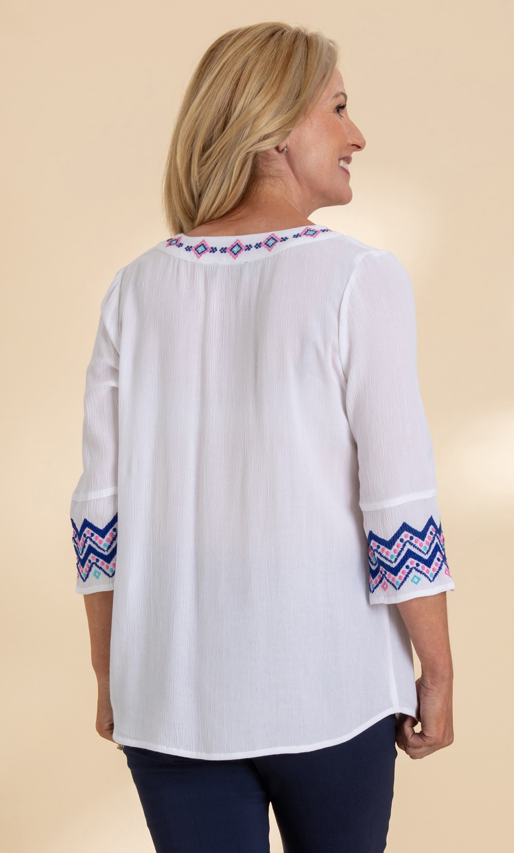 Anna Rose Embroidered Boho Top