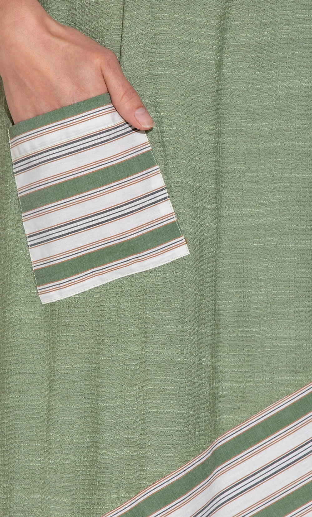 Sleeveless Stripe Panel Midaxi Dress
