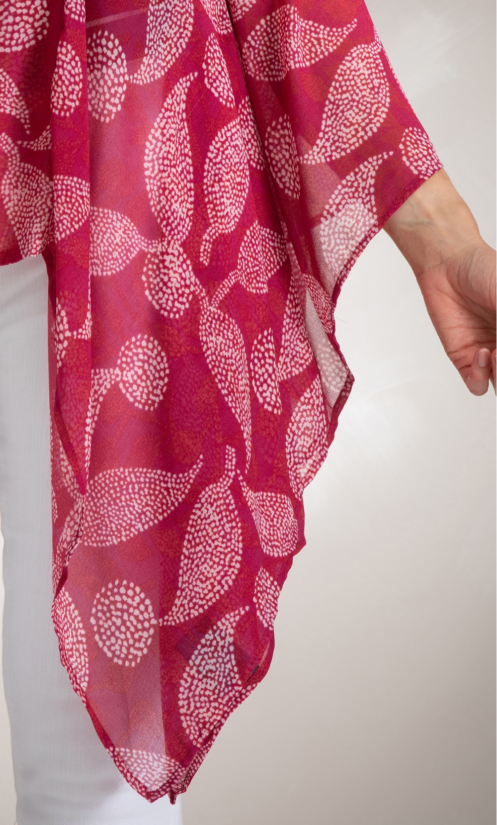 Printed Georgette Open Cover Up