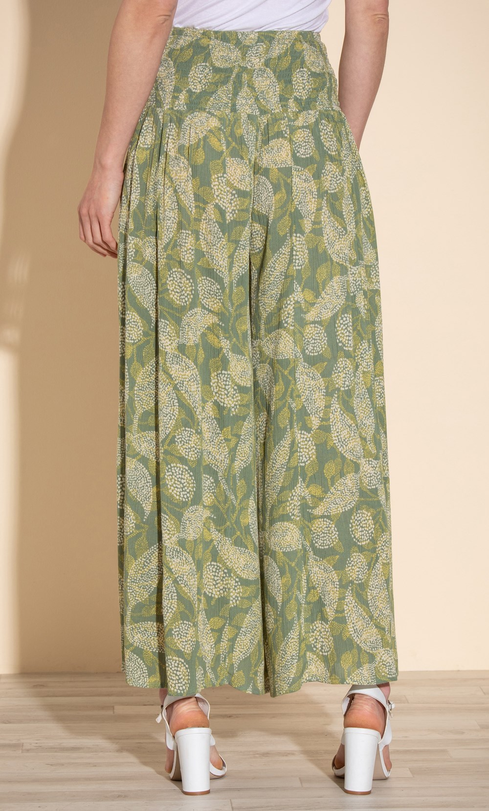 Printed Pull On Palazzo Trousers