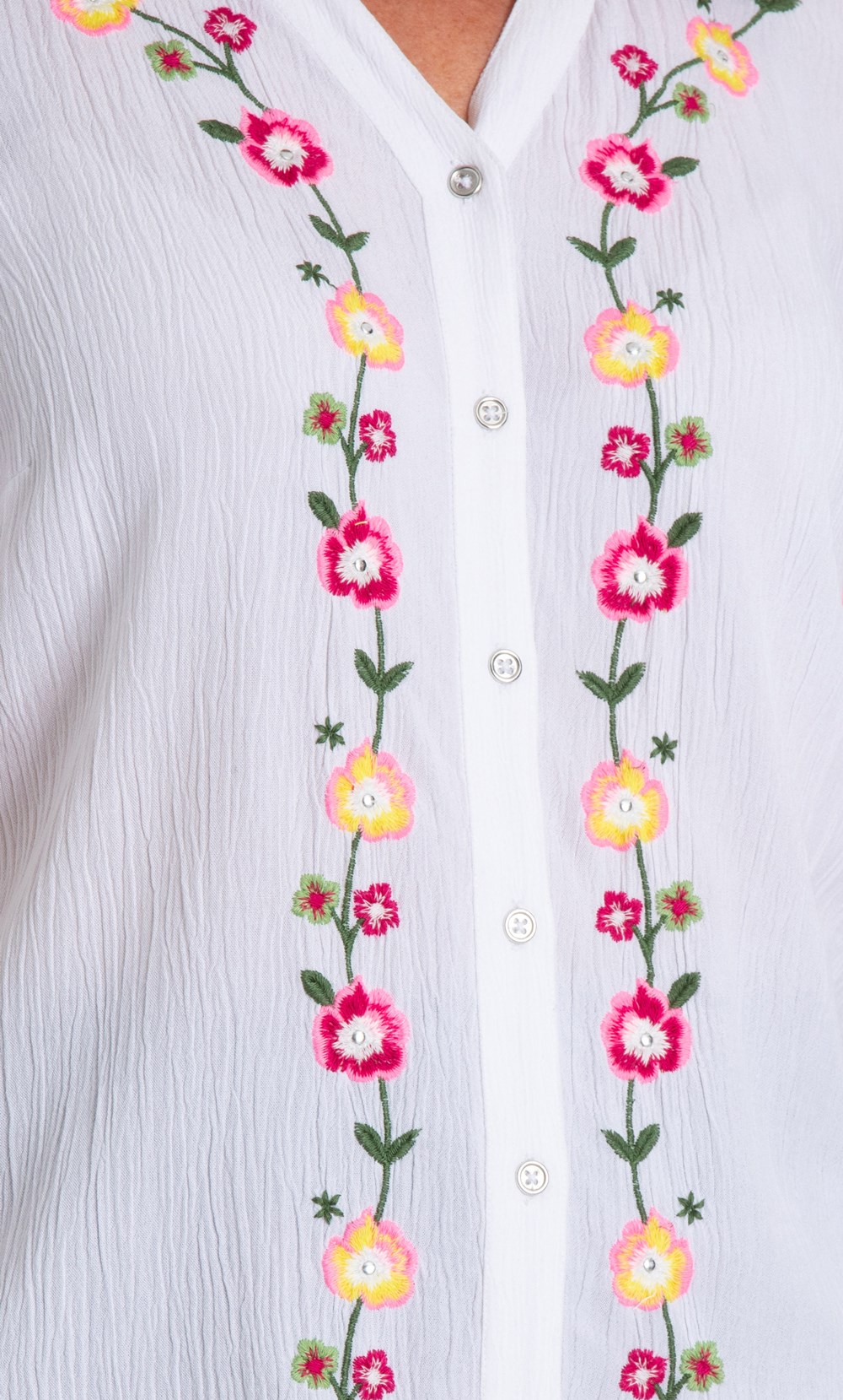Anna Rose Floral Embroidered Blouse