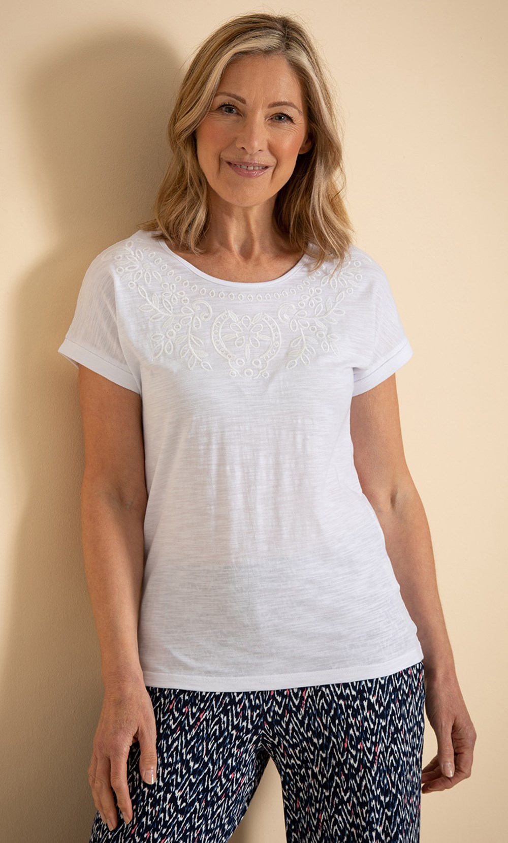 Anna Rose Embroidered Cotton Top