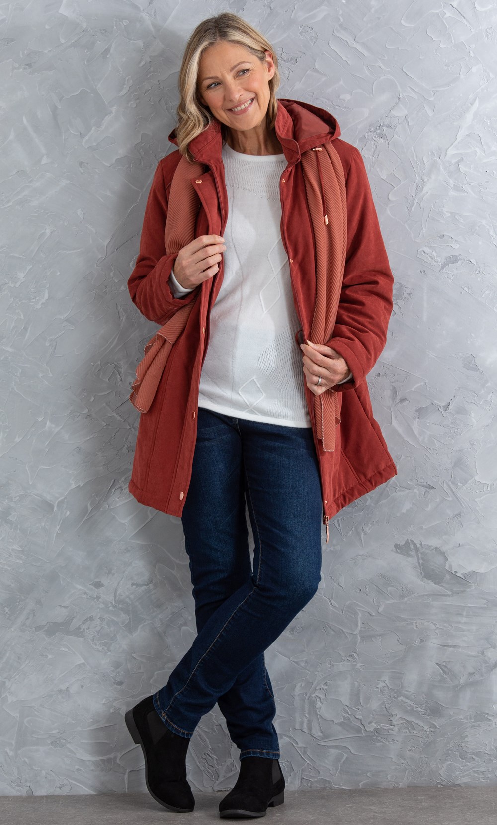 Anna Rose Parka With Scarf