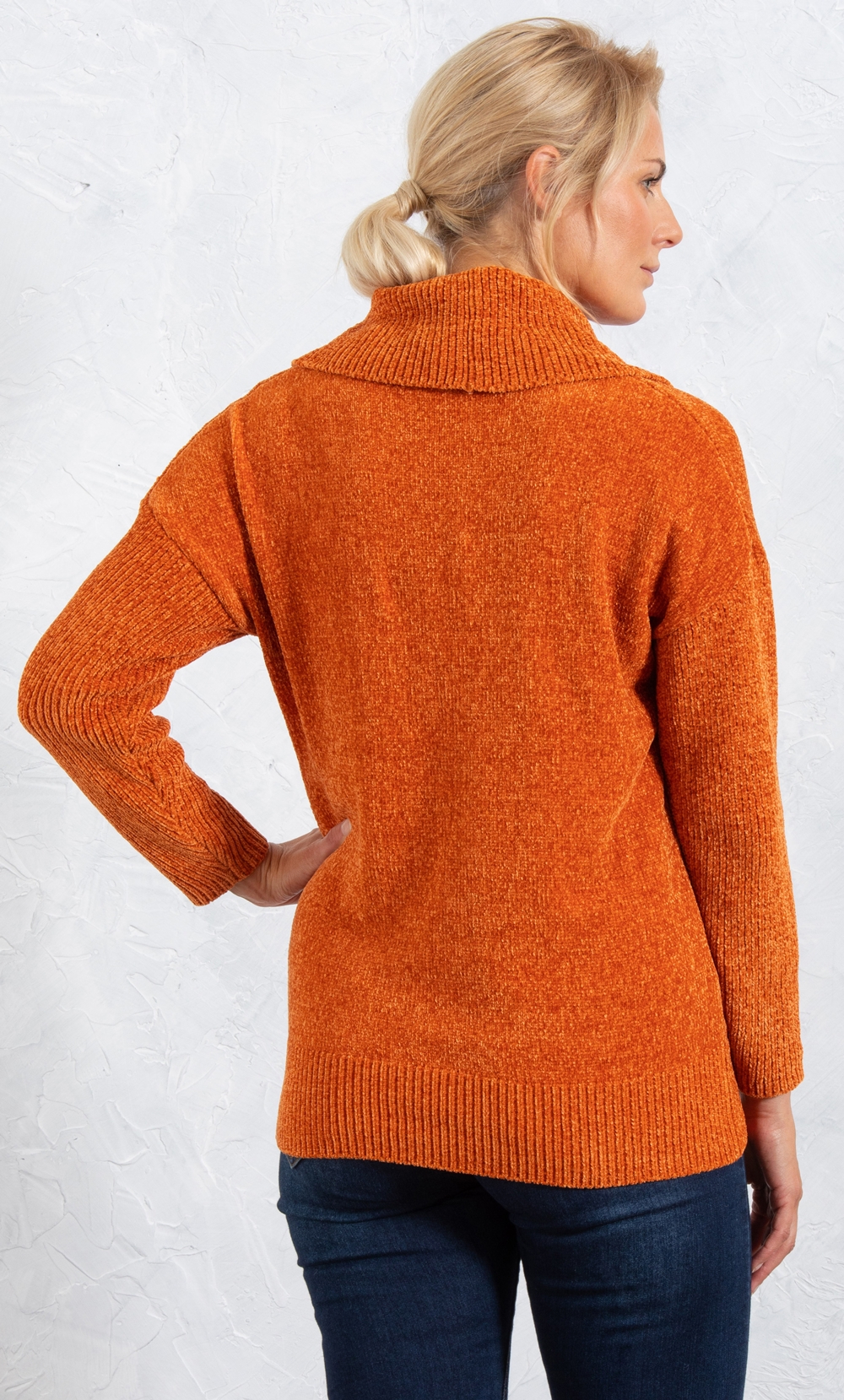 Cowl Neck Chenille Knit Top