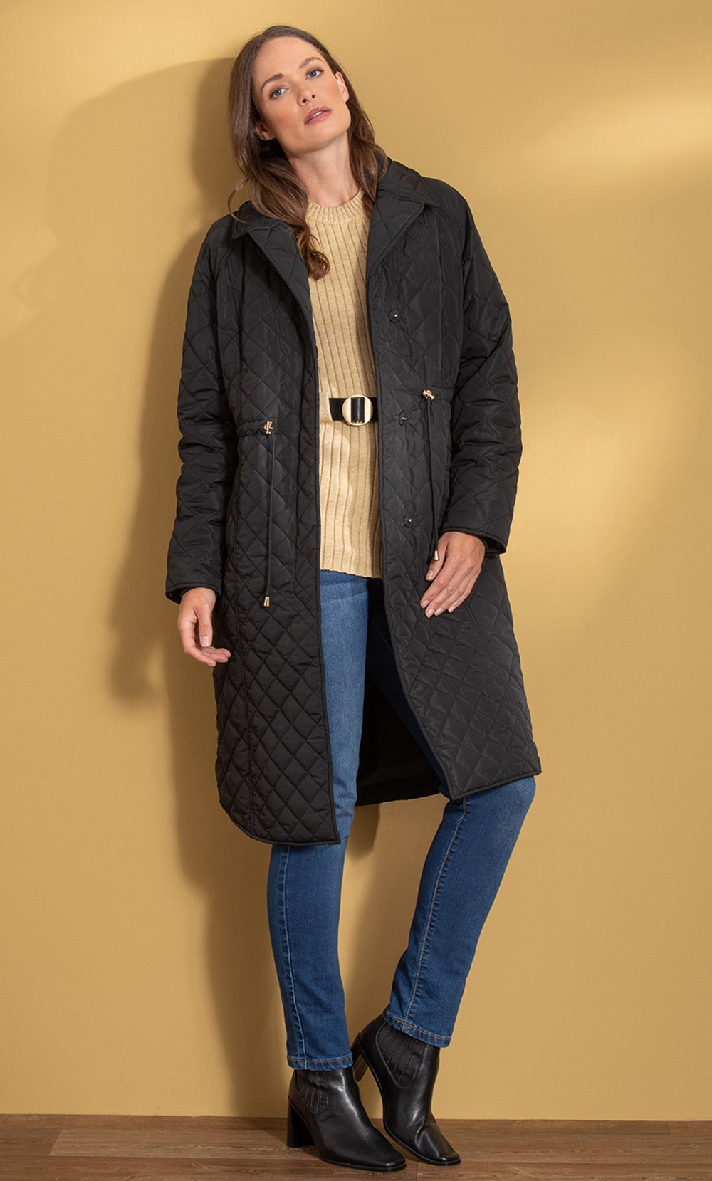 Quilted Longline Coat