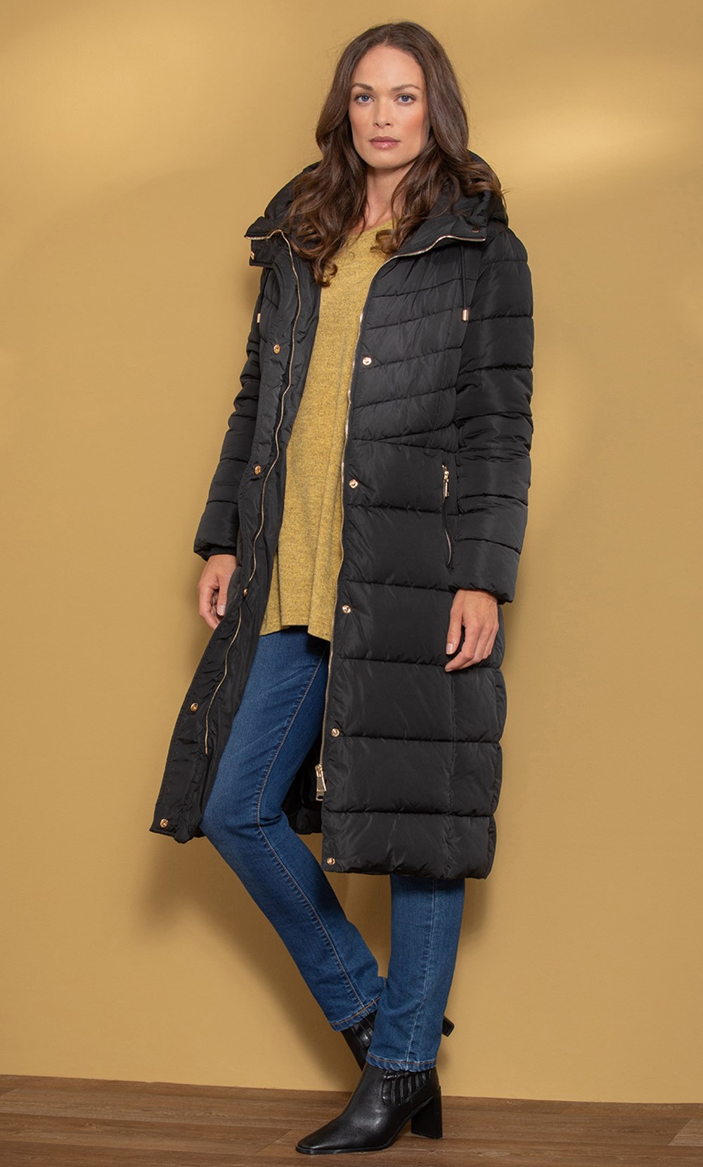 Padded Longline Belted Coat