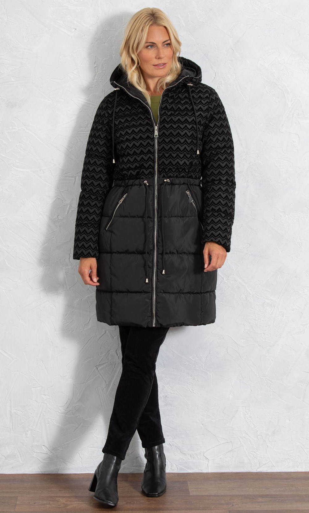 Flock Panel Padded Coat