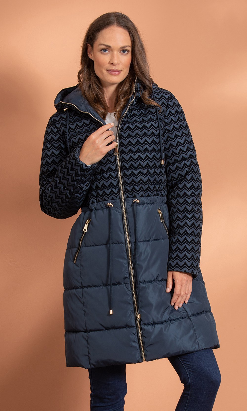 Flock Panel Padded Coat