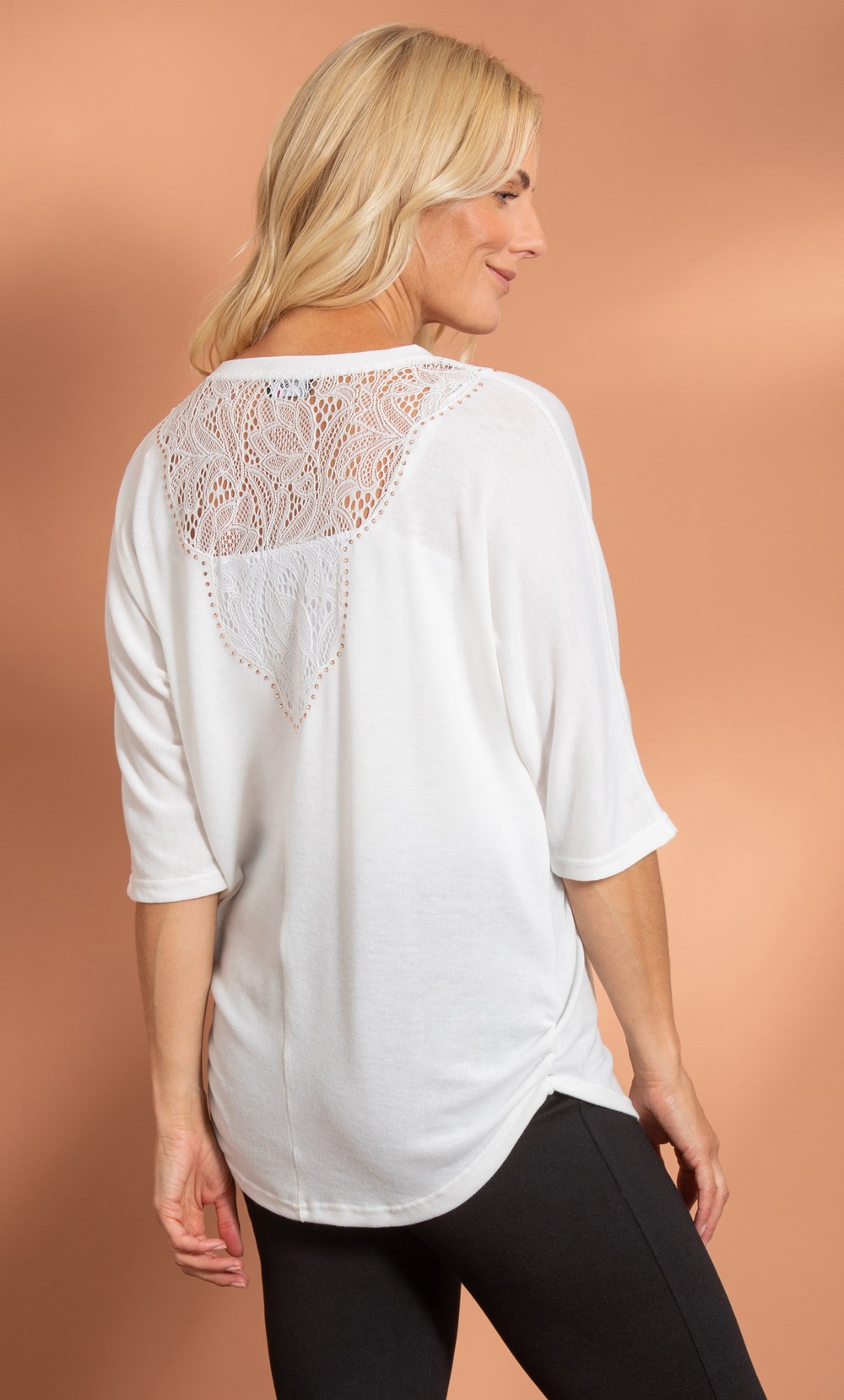 Lace Trim Lightweight Knit Top