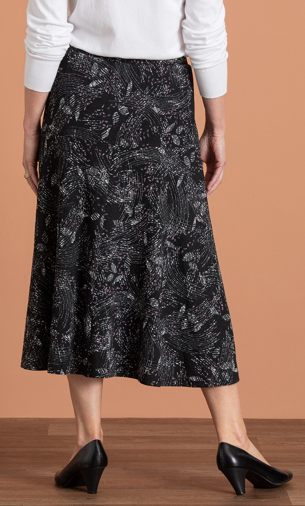 Anna Rose Printed Midi Skirt