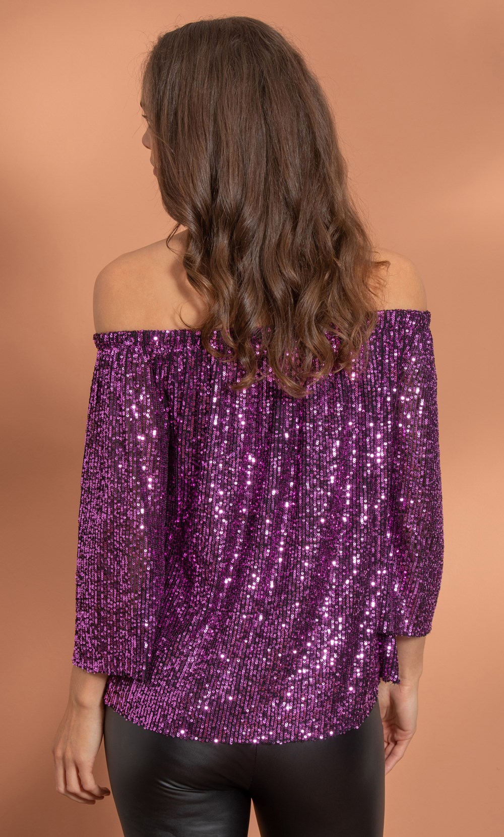 Bardot Sequin Top