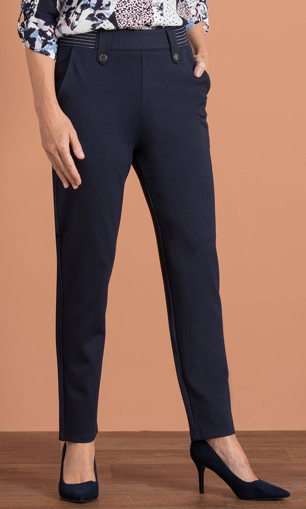 Anna Rose Ponte Slim Leg Trousers