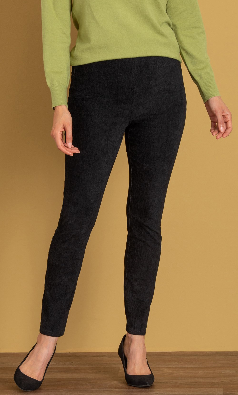 Slim Leg Stretch Chenille Trousers