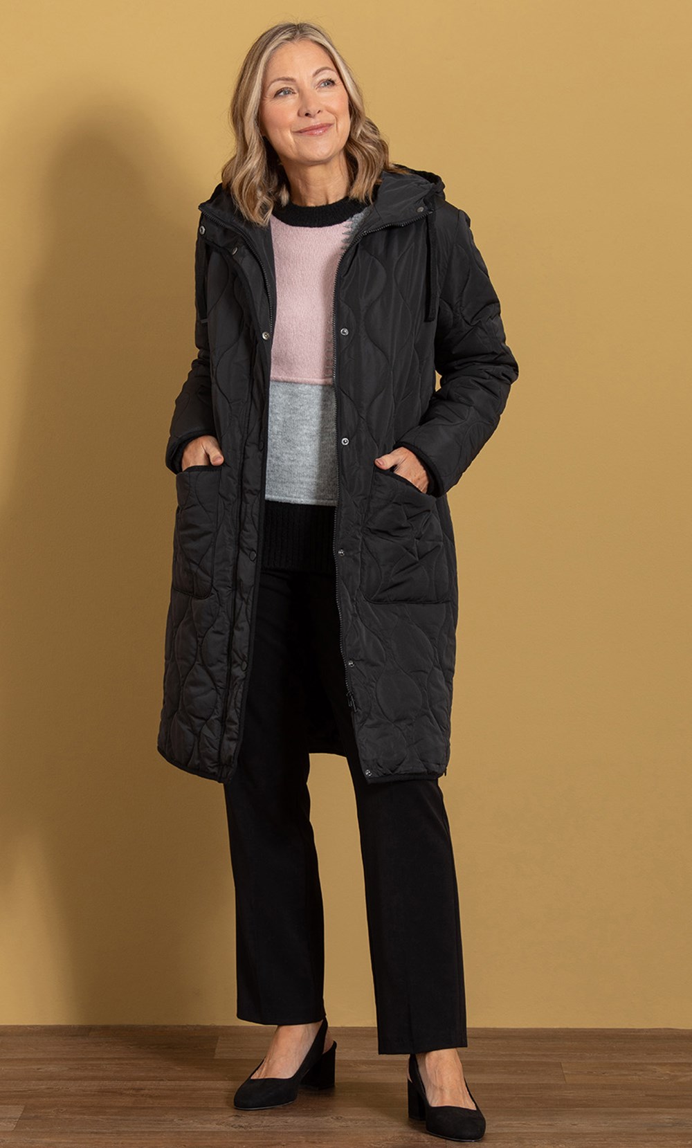 Anna Rose Hooded Quilted Coat