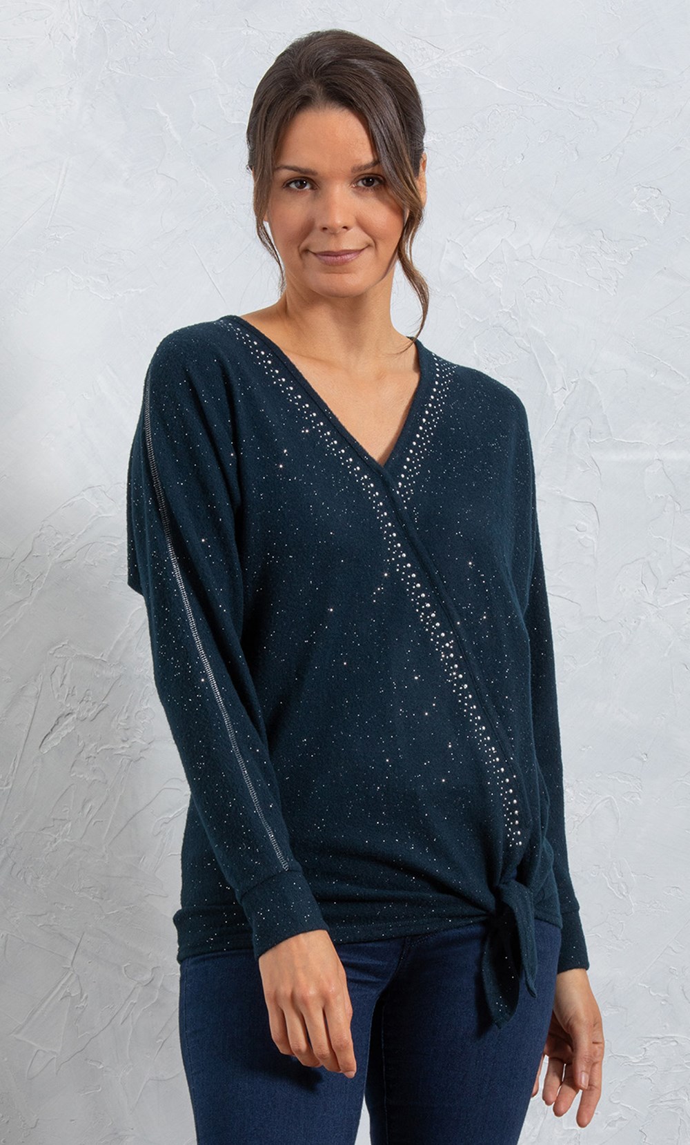 Mock Wrap Loungewear Top