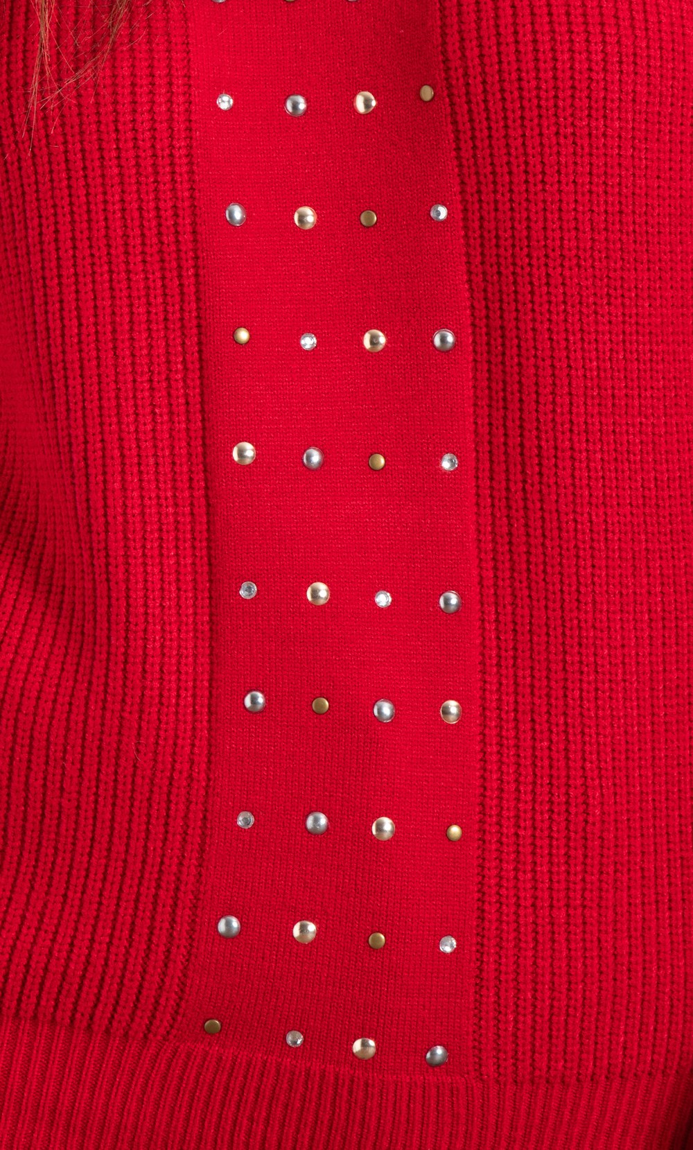 Embellished Long Sleeve Knit Top