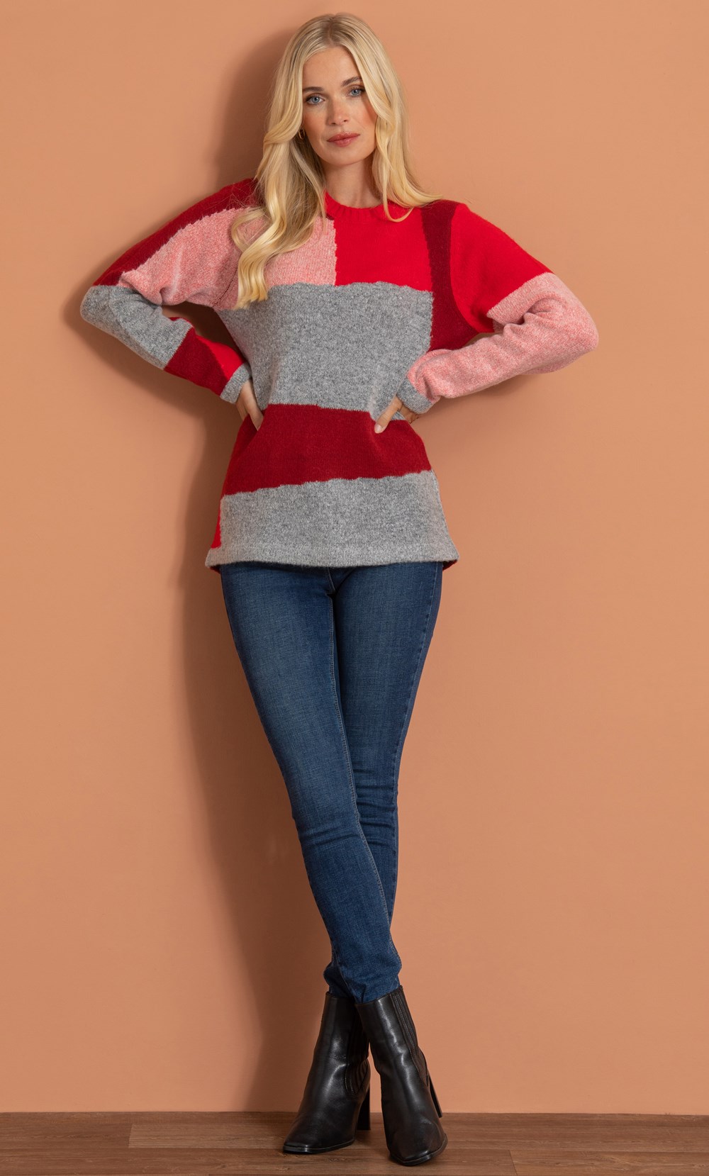 Colour Block Knit Top