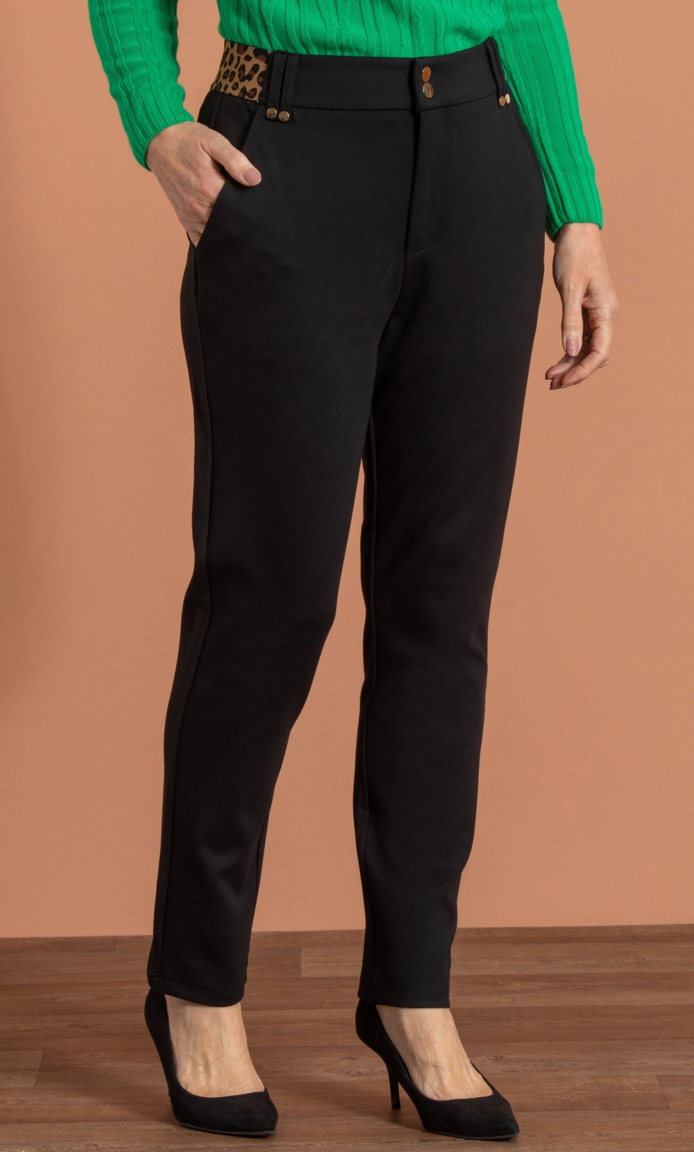 Anna Rose Ponte Slim Leg Trousers