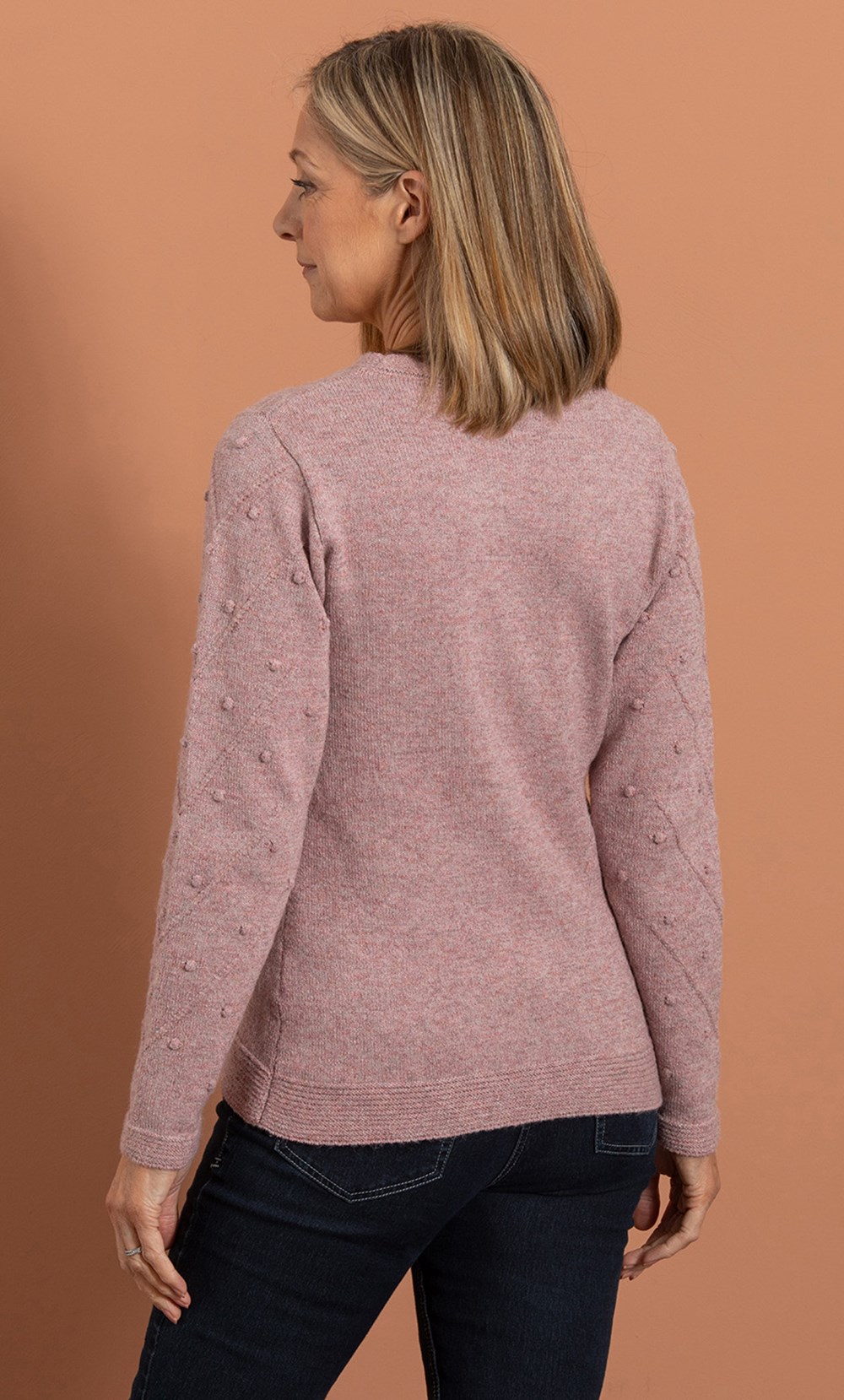 Anna Rose Bobble Sleeve Knit Top