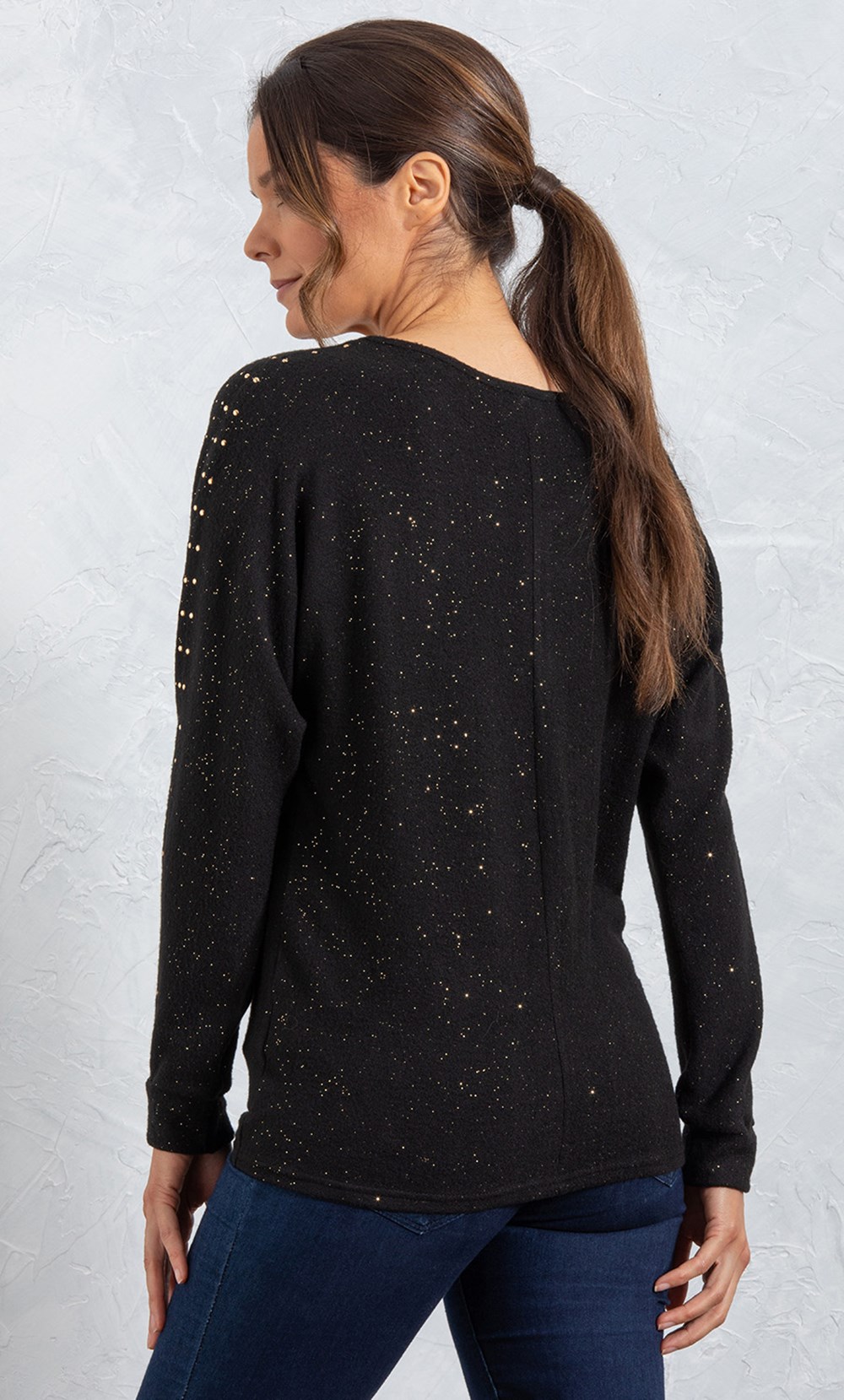 Embellished Tie Front Loungewear Top