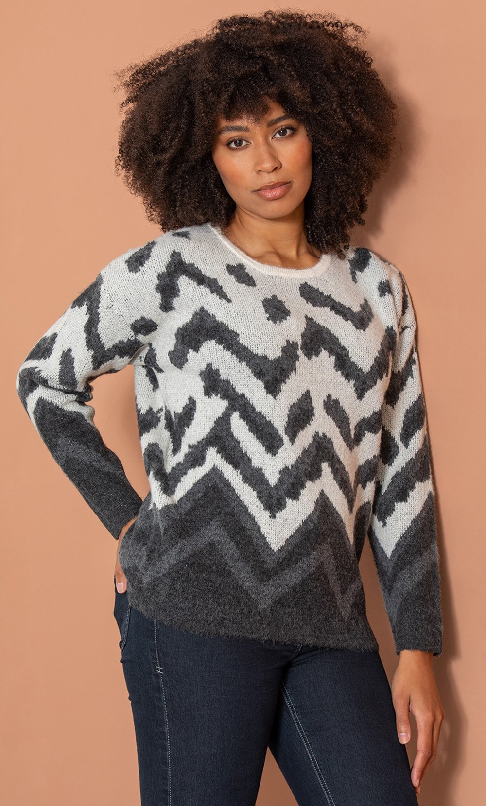 Zig Zag Knitted Top