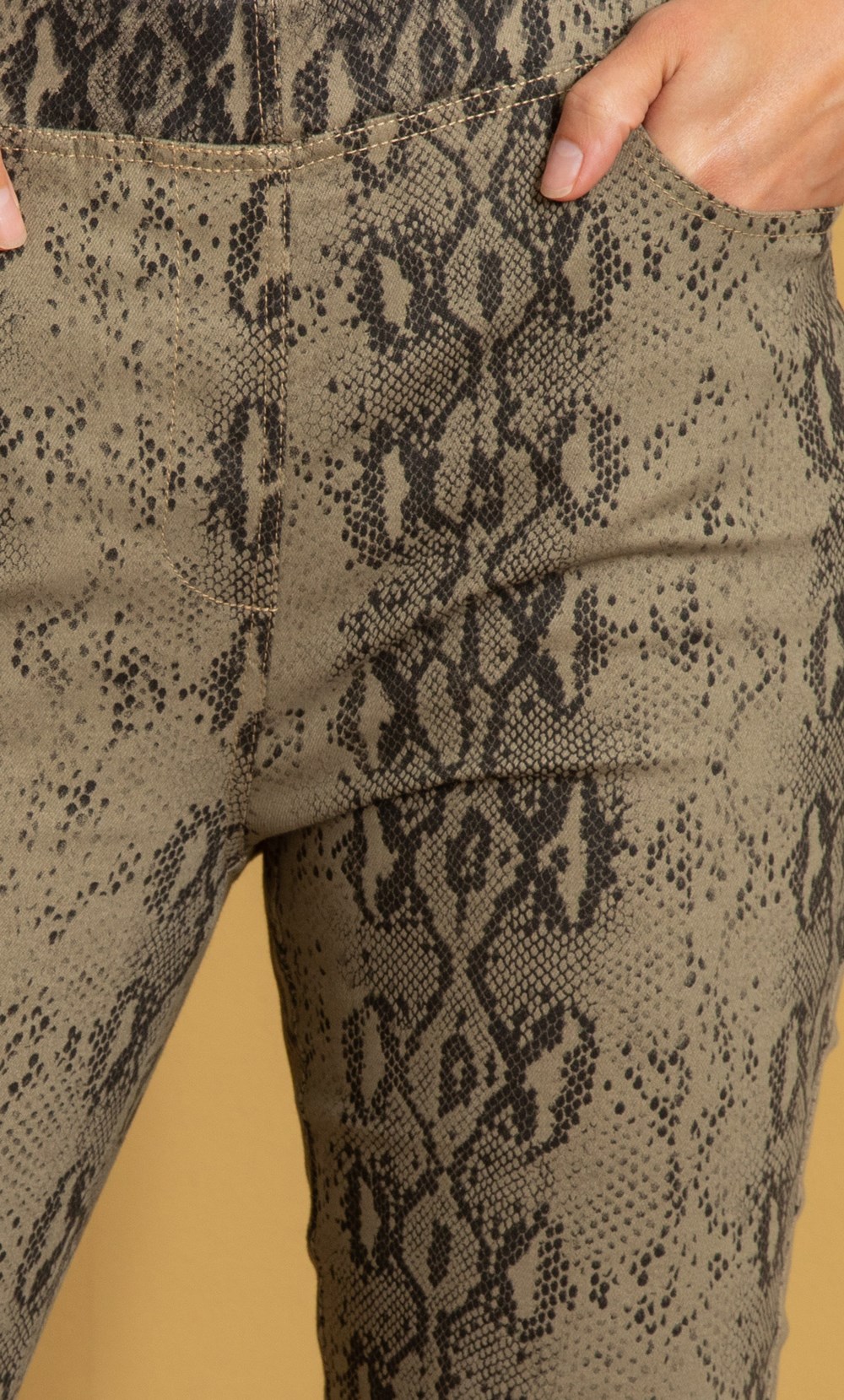 Snake Print Pull On Jeggings