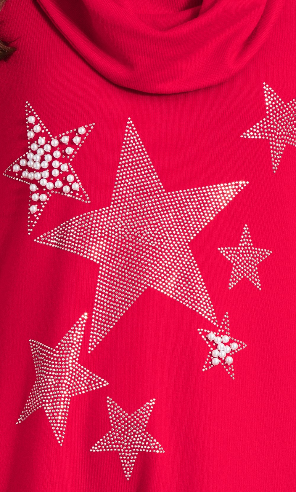 Embellished Star Knitted Tunic Top