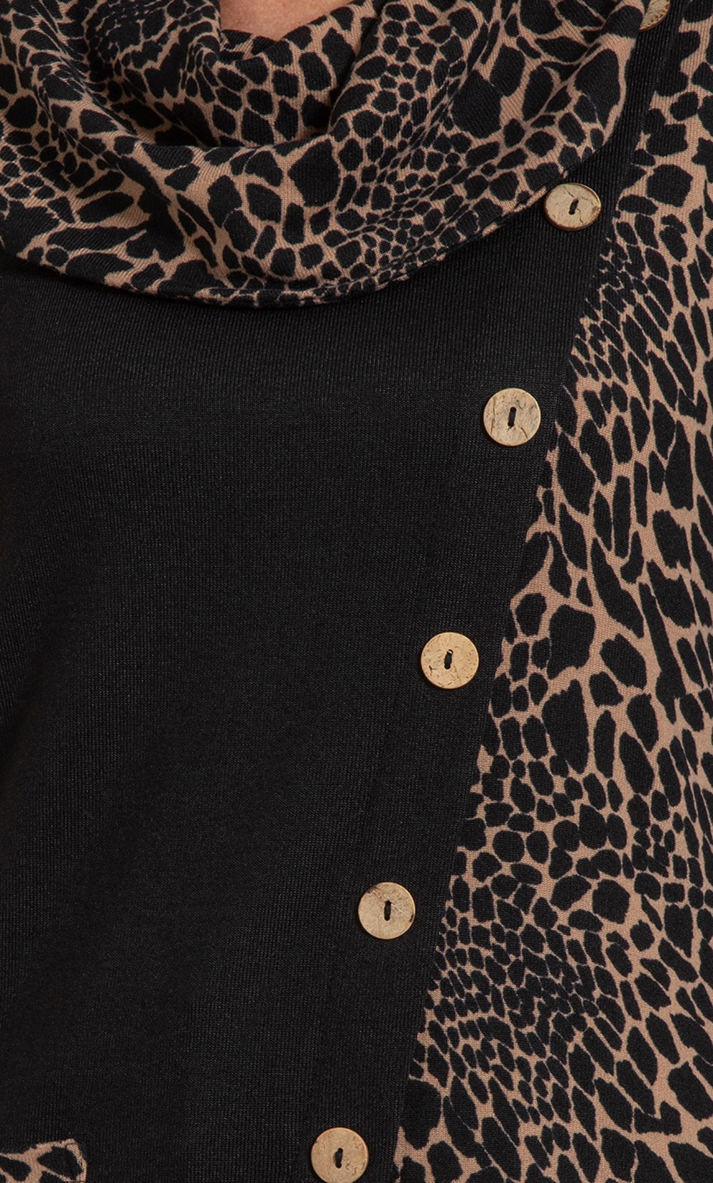 Anna Rose Patchwork Animal Print Tunic Top